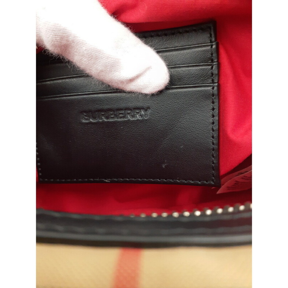 Burberry Check Leather Crossbody Bag Shoulder - Picture 8 of 9